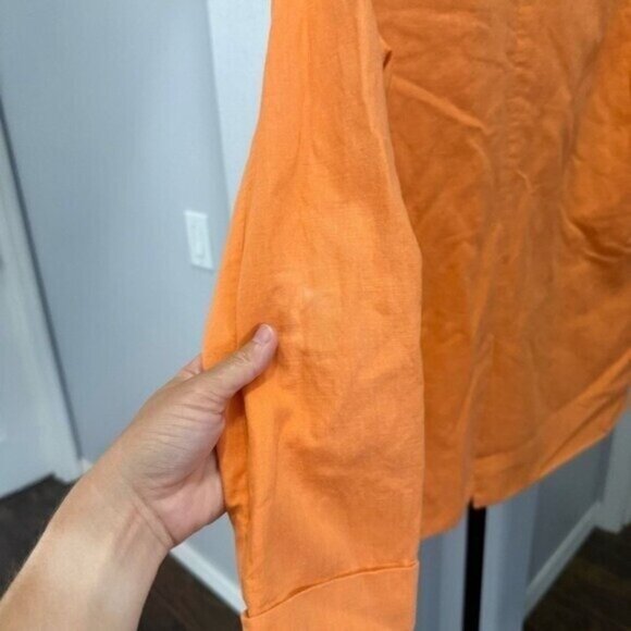 CAMI NYC Owen Linen Blazer In Papaya Bright Orange Summer Spring Jacket - Picture 7 of 12